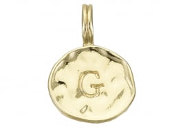 Acheter Breloque ronde dorée à l'or fin 18K – G - 1,49 € en ligne sur La Petite Epicerie - Loisirs créatifs