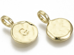 Acheter Breloque ronde dorée à l'or fin 18K – G - 1,49 € en ligne sur La Petite Epicerie - Loisirs créatifs