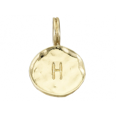 Acheter Breloque ronde dorée à l'or fin 18K – H - 1,49 € en ligne sur La Petite Epicerie - Loisirs créatifs
