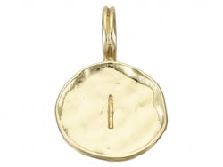 Acheter Breloque ronde dorée à l'or fin 18K – I - 1,49 € en ligne sur La Petite Epicerie - Loisirs créatifs