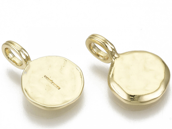 Acheter Breloque ronde dorée à l'or fin 18K – I - 1,49 € en ligne sur La Petite Epicerie - Loisirs créatifs