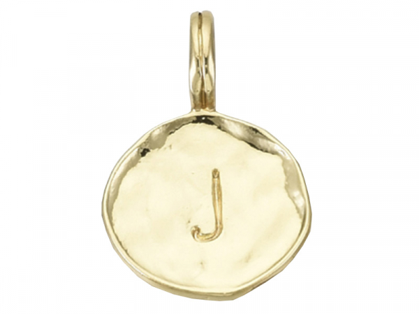 Acheter Breloque ronde dorée à l'or fin 18K – J - 1,49 € en ligne sur La Petite Epicerie - Loisirs créatifs