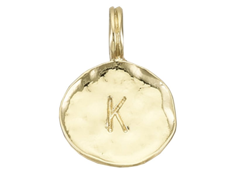 Acheter Breloque ronde dorée à l'or fin 18K – K - 1,49 € en ligne sur La Petite Epicerie - Loisirs créatifs