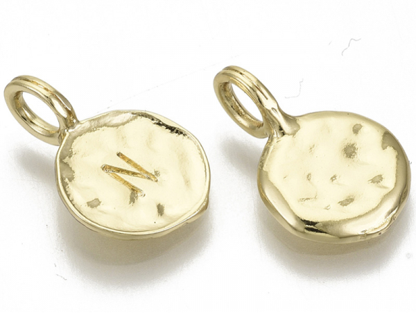 Acheter Breloque ronde dorée à l'or fin 18K – N - 1,49 € en ligne sur La Petite Epicerie - Loisirs créatifs