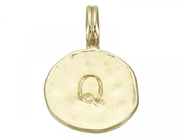 Acheter Breloque ronde dorée à l'or fin 18K – Q - 1,49 € en ligne sur La Petite Epicerie - Loisirs créatifs