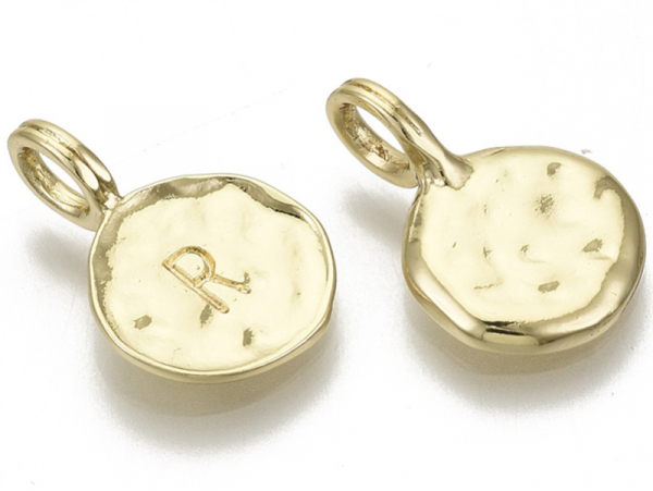 Acheter Breloque ronde dorée à l'or fin 18K – R - 1,49 € en ligne sur La Petite Epicerie - Loisirs créatifs