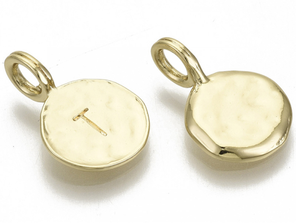 Acheter Breloque ronde dorée à l'or fin 18K – T - 1,49 € en ligne sur La Petite Epicerie - Loisirs créatifs