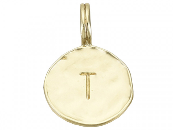 Acheter Breloque ronde dorée à l'or fin 18K – T - 1,49 € en ligne sur La Petite Epicerie - Loisirs créatifs