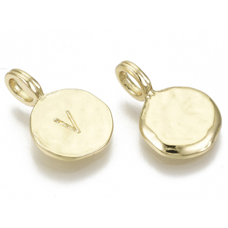 Acheter Breloque ronde dorée à l'or fin 18K – V - 1,49 € en ligne sur La Petite Epicerie - Loisirs créatifs