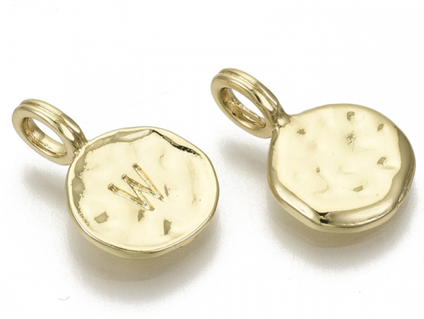 Acheter Breloque ronde dorée à l'or fin 18K – W - 1,49 € en ligne sur La Petite Epicerie - Loisirs créatifs