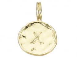 Acheter Breloque ronde dorée à l'or fin 18K – X - 1,49 € en ligne sur La Petite Epicerie - Loisirs créatifs