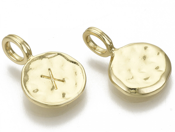 Acheter Breloque ronde dorée à l'or fin 18K – X - 1,49 € en ligne sur La Petite Epicerie - Loisirs créatifs