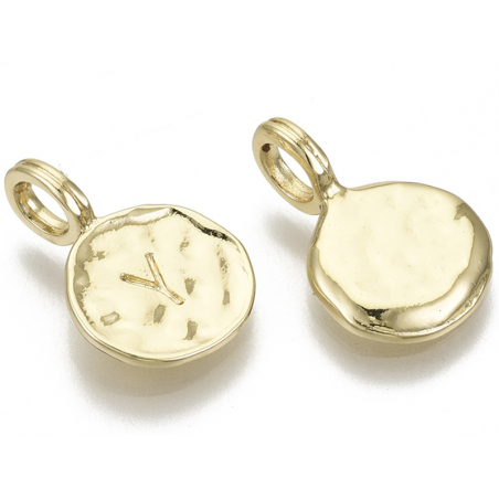 Acheter Breloque ronde dorée à l'or fin 18K – Y - 1,49 € en ligne sur La Petite Epicerie - Loisirs créatifs