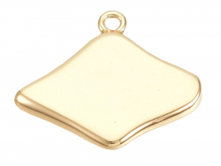 Acheter Breloque dorée à l'or fin 18K – Losange avec œil strass blanc - 0,89 € en ligne sur La Petite Epicerie - Loisirs créa...