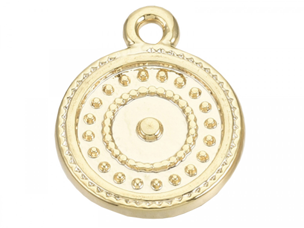 Acheter Breloque dorée à l'or fin 18 K – Cercles pointillés - 0,89 € en ligne sur La Petite Epicerie - Loisirs créatifs