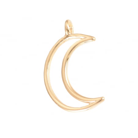 Acheter Breloque dorée à l'or fin 18 K – Lune évidée - 0,89 € en ligne sur La Petite Epicerie - Loisirs créatifs