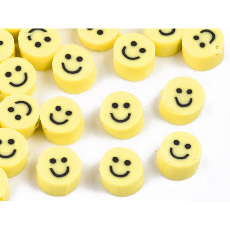 Acheter 20 perles sourire en pâte polymère - 5 mm - jaune - 1,99 € en ligne sur La Petite Epicerie - Loisirs créatifs