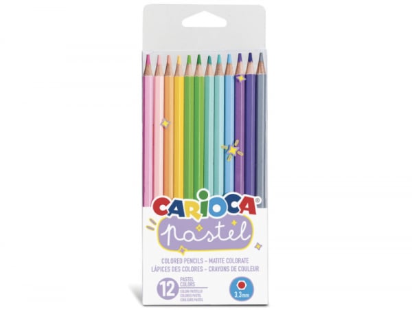 Acheter 12 crayons de couleur pastel - Carioca - 3,99 € en ligne sur La Petite Epicerie - Loisirs créatifs