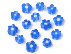 Acheter 20 perles millefiori en verre - fleur bleu turquoise - 6 mm - 4,99 € en ligne sur La Petite Epicerie - Loisirs créatifs