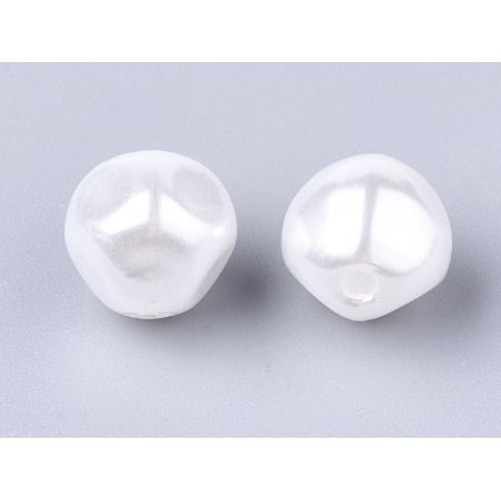 Acheter 20 perles en plastique imitation perles de culture - forme ronde irrégulière - 8 mm - 1,99 € en ligne sur La Petite E...