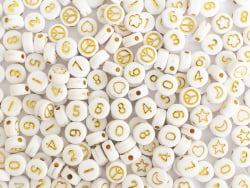 Acheter Pot perles symboles et chiffres - Blanc - 5,99 € en ligne sur La Petite Epicerie - Loisirs créatifs