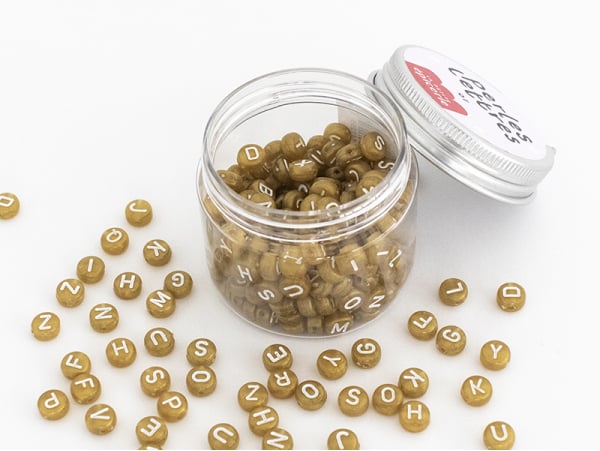 Acheter Pot perles lettres – Or - 5,99 € en ligne sur La Petite Epicerie - Loisirs créatifs