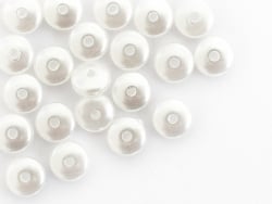 Acheter 20 perles en plastique imitation perles de culture - forme soucoupe - 8 x 3,5 mm - 0,99 € en ligne sur La Petite Epic...
