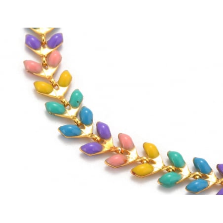 Acheter Bracelet chaine épi multicolores - 18,5 cm - 6,99 € en ligne sur La Petite Epicerie - Loisirs créatifs