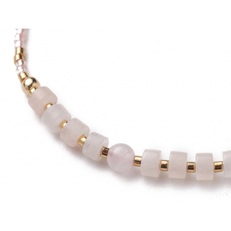 Acheter Bracelet fin - perles d' aventurine et quartz rose - taille ajustable - 6,99 € en ligne sur La Petite Epicerie - Lois...
