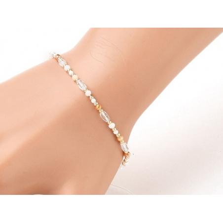 Acheter Bracelet fin en perles de verre - rose - taille ajustable - 6,99 € en ligne sur La Petite Epicerie - Loisirs créatifs
