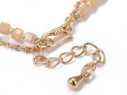Acheter Bracelet multirangs - tons de beige - doré à l'or fin 18 K - 6,99 € en ligne sur La Petite Epicerie - Loisirs créatifs