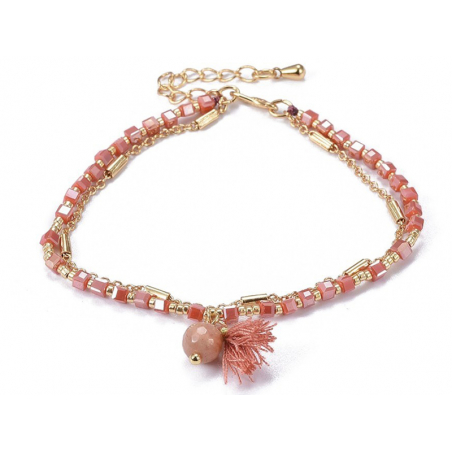 Acheter Bracelet multirangs - tons de rose corail - doré à l'or fin 18 K - 6,99 € en ligne sur La Petite Epicerie - Loisirs c...