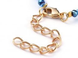 Acheter Bracelet à perles de verre - bleu irisé - 6,99 € en ligne sur La Petite Epicerie - Loisirs créatifs