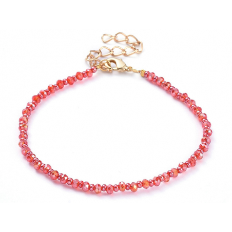 Acheter Bracelet à perles de verre - rouge irisé - 6,99 € en ligne sur La Petite Epicerie - Loisirs créatifs