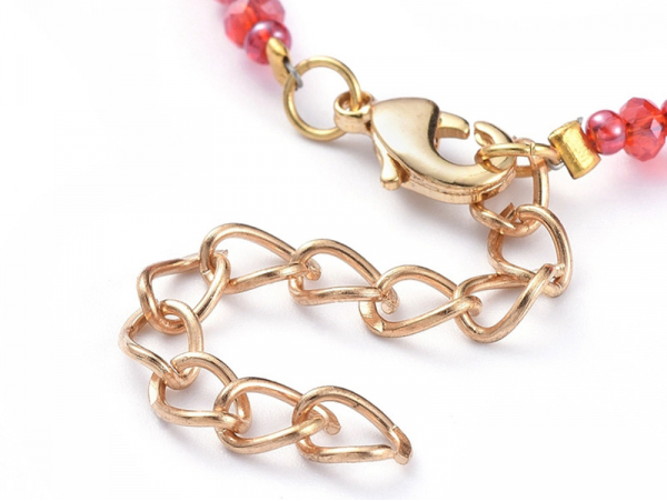 Acheter Bracelet à perles de verre - rouge irisé - 6,99 € en ligne sur La Petite Epicerie - Loisirs créatifs