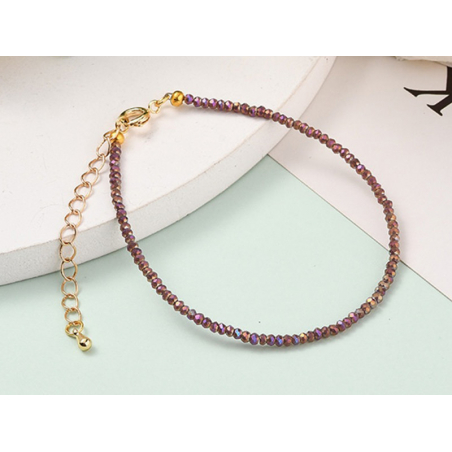 Acheter Bracelet en perles facétées - marron - 6,99 € en ligne sur La Petite Epicerie - Loisirs créatifs
