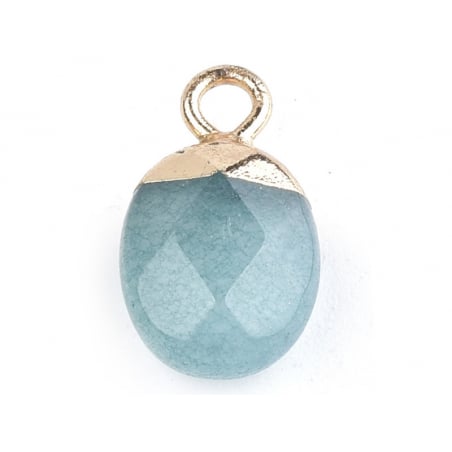Acheter Pendentif en pierre naturelle - Jade Bleu - ovale - 15 x 8 mm - 2,49 € en ligne sur La Petite Epicerie - Loisirs créa...