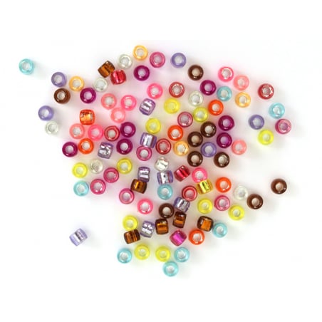 Acheter 100 perles basiques en plastique - effet métallisé intérieur - 6 mm - 2,99 € en ligne sur La Petite Epicerie - Loisir...