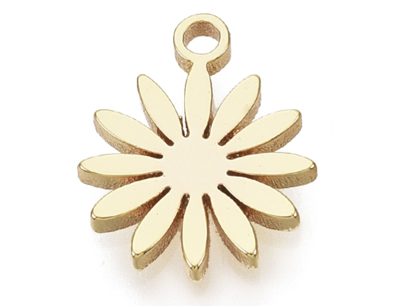 Acheter Pendentif mini paquerette - doré à l'or fin - 1,19 € en ligne sur La Petite Epicerie - Loisirs créatifs