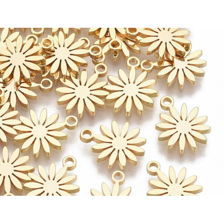 Acheter Pendentif mini paquerette - doré à l'or fin - 1,19 € en ligne sur La Petite Epicerie - Loisirs créatifs