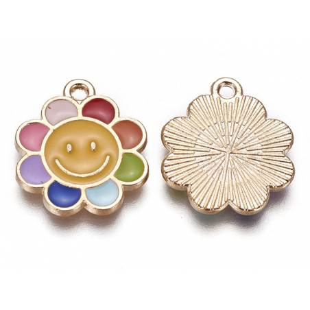 Acheter pendentif émaillé - paquerette souriante - multicolore - 0,79 € en ligne sur La Petite Epicerie - Loisirs créatifs