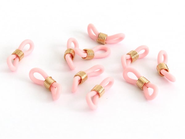 Acheter 10 embouts pour cordon à lunettes - rose et doré - 1,79 € en ligne sur La Petite Epicerie - Loisirs créatifs