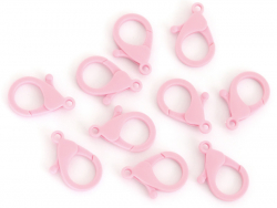 Acheter 10 fermoirs mousqueton en plastique - 35 x 24 mm - rose - 1,89 € en ligne sur La Petite Epicerie - Loisirs créatifs