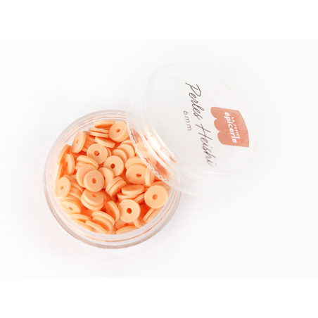 Acheter Boite de perles rondelles heishi 6 mm - orange pâle abricot - 2,59 € en ligne sur La Petite Epicerie - Loisirs créatifs