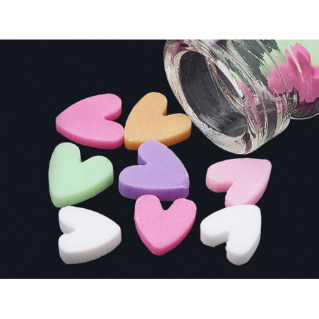 Acheter Pendentif fiole en verre - rempli de tranches en forme de coeurs pastel - 0,99 € en ligne sur La Petite Epicerie - Lo...