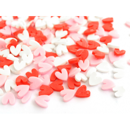 Acheter Confettis en pâte polymère - coeurs rouge rose et blanc - 10 grammes - 1,99 € en ligne sur La Petite Epicerie - Loisi...