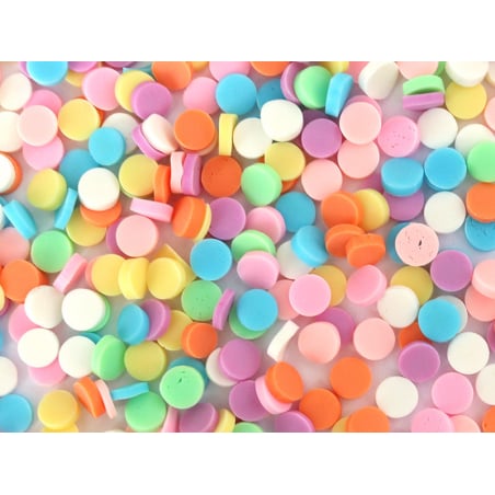 Acheter Confettis ronds en pâte polymère - couleurs vives - 10 grammes - 1,99 € en ligne sur La Petite Epicerie - Loisirs cré...