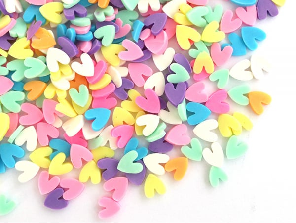 Acheter Confettis en pâte polymère - coeurs pastel - 10 grammes - 1,99 € en ligne sur La Petite Epicerie - Loisirs créatifs
