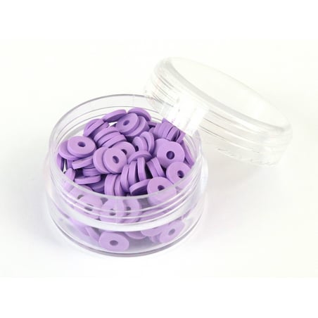 Acheter Boite de perles rondelles heishi 6 mm - mauve violet - 1,99 € en ligne sur La Petite Epicerie - Loisirs créatifs
