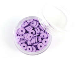 Acheter Boite de perles rondelles heishi 6 mm - mauve violet - 2,59 € en ligne sur La Petite Epicerie - Loisirs créatifs